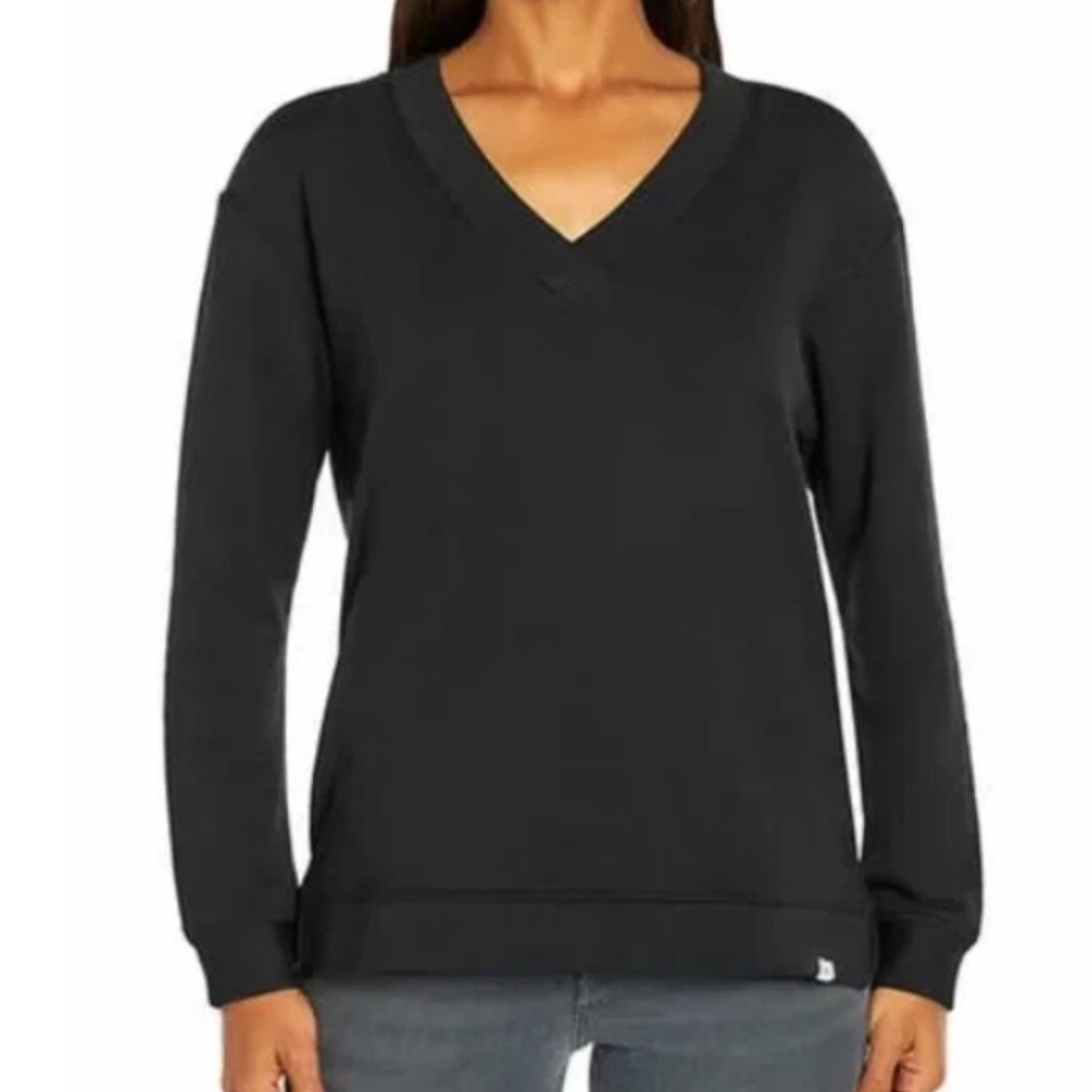 Orvis‎ Women's Modal Blend V-Neck Sweatshirt Black M Pullover Athleisure